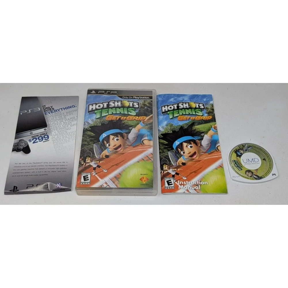 Hot Shots Tennis Get a Grip PSP Playstation Portable‎ Game Complete CIB